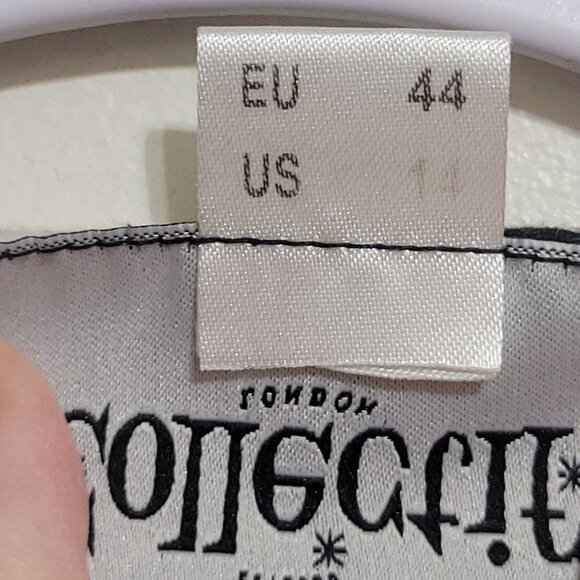 Collectif Caterina Swing Dress Black Mid-Century Atomic 2XL US 14 Rockabilly - Picture 4 of 16